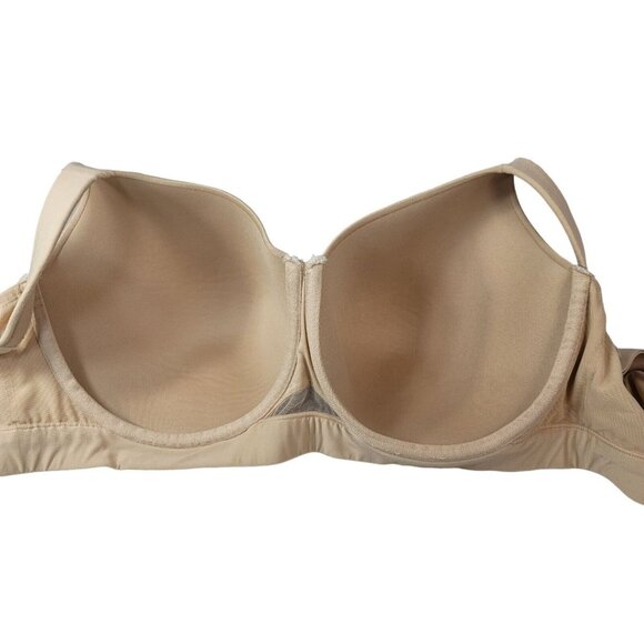 Cacique Comfort Bliss Lightly Lined Max Coverage Bra Tan 38F Underwire Wide Adj - Picture 5 of 14